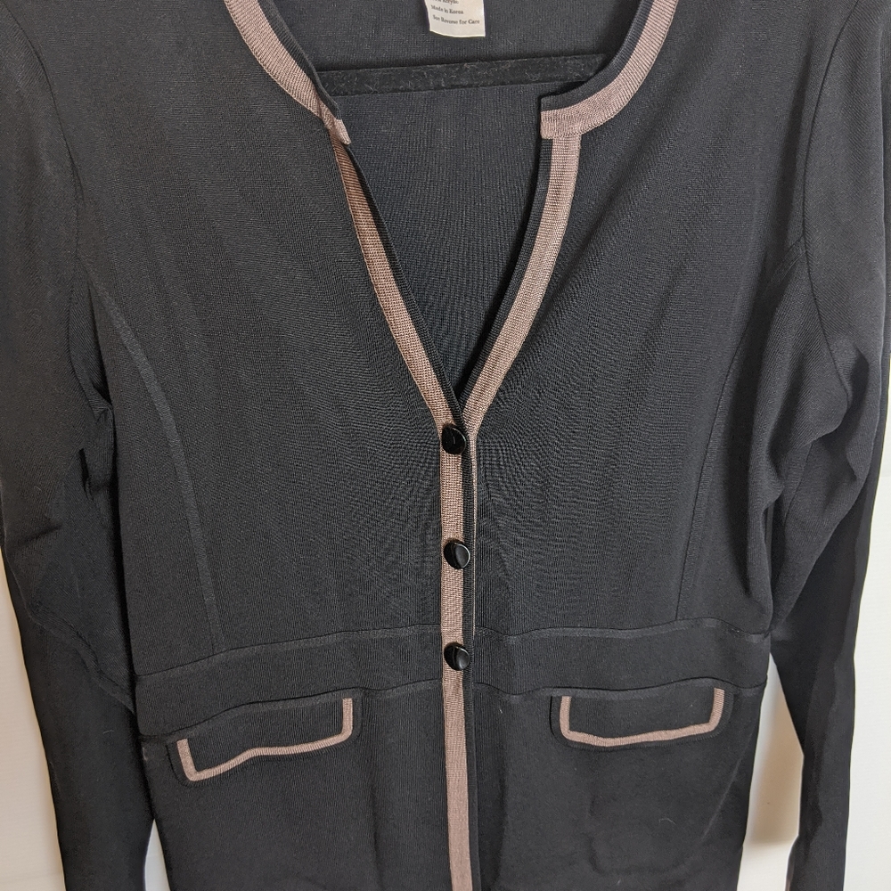 Exclusively Misook Button Front Cardigan Size M - image 3